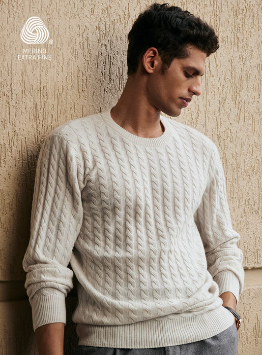 05. Ivory Cashmere Blend Pullover