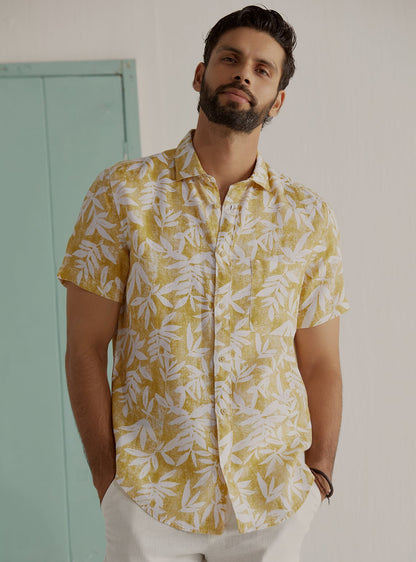 Tropical Mustard Linen