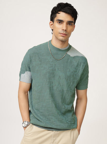 Oslo Green Mockneck