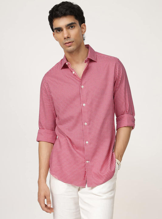 Coral Cotton Tencel Melange Shirt