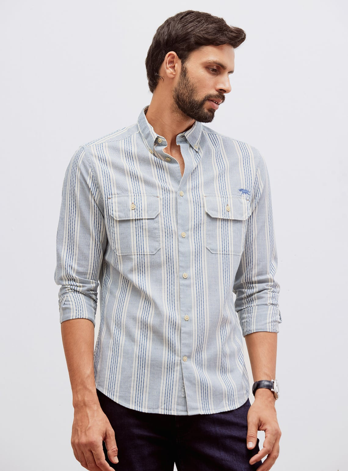 Ghost Indigo Cotton Shirt