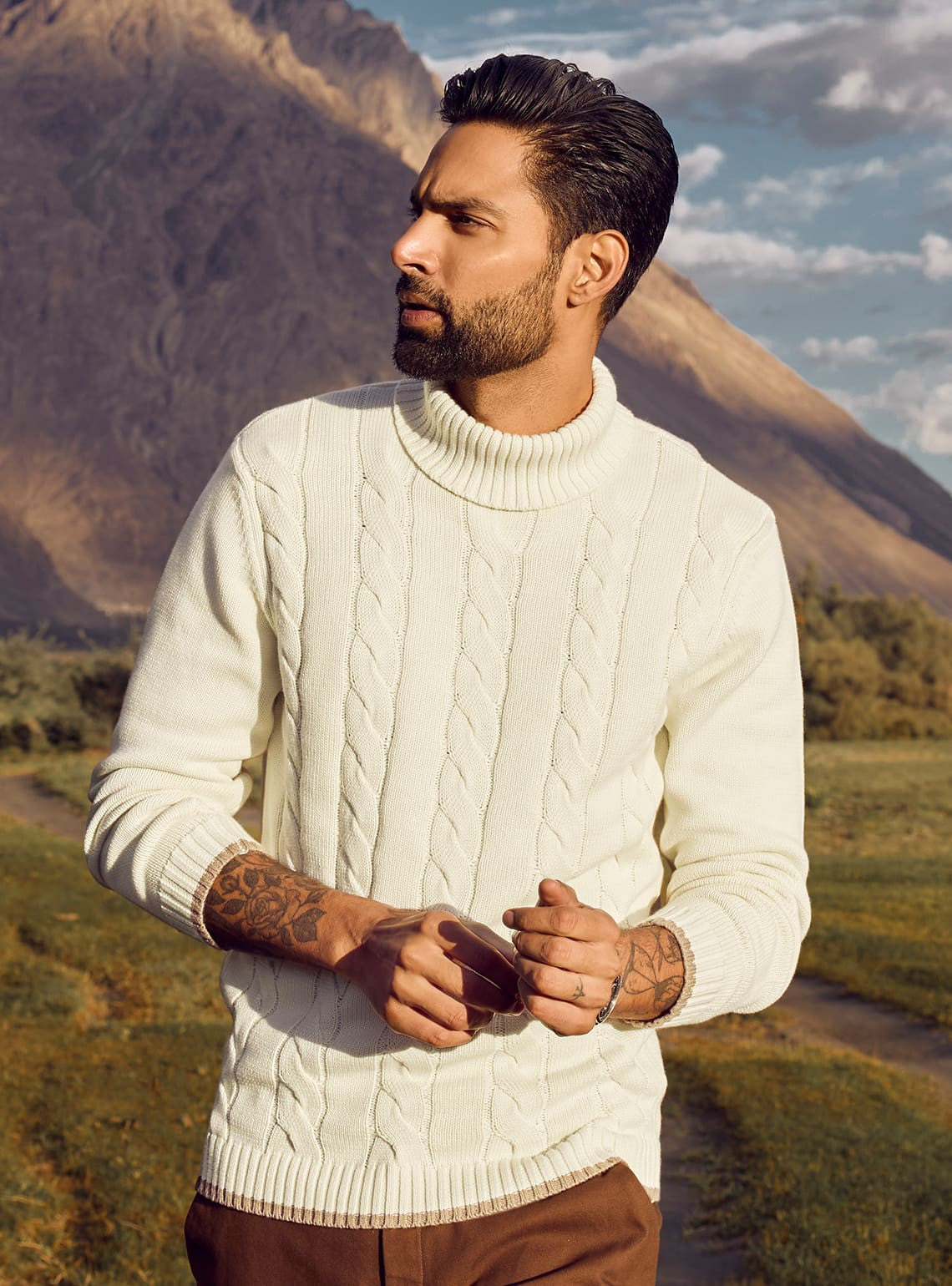 Quartz Cotton-Wool Pullover