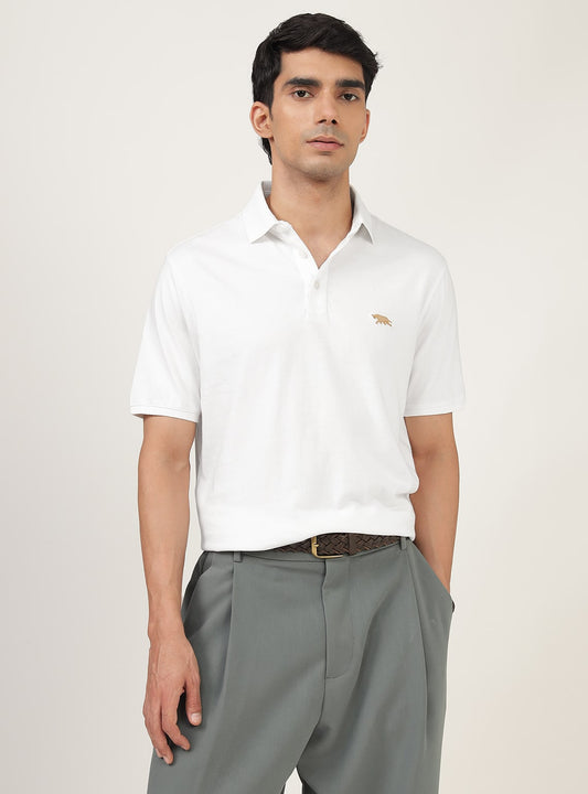 White Quill Cotton Polo