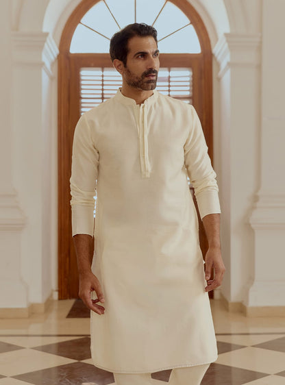 Vellai Cotton-Silk Kurta