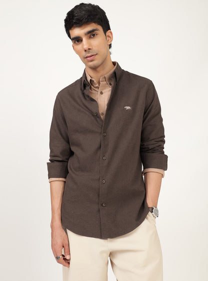 Saddle Cotton Melange Shirt