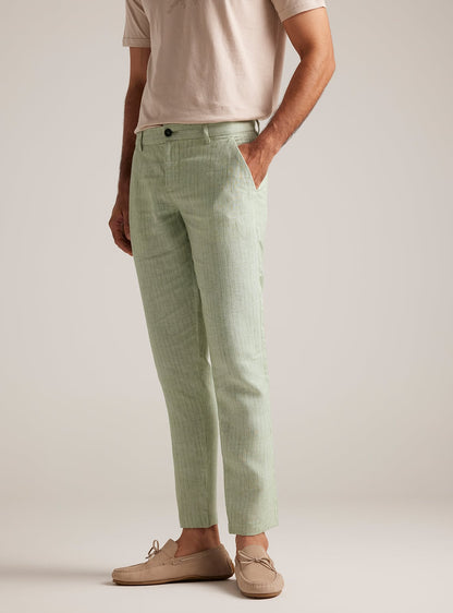 Celadon Stripe Linen Pants