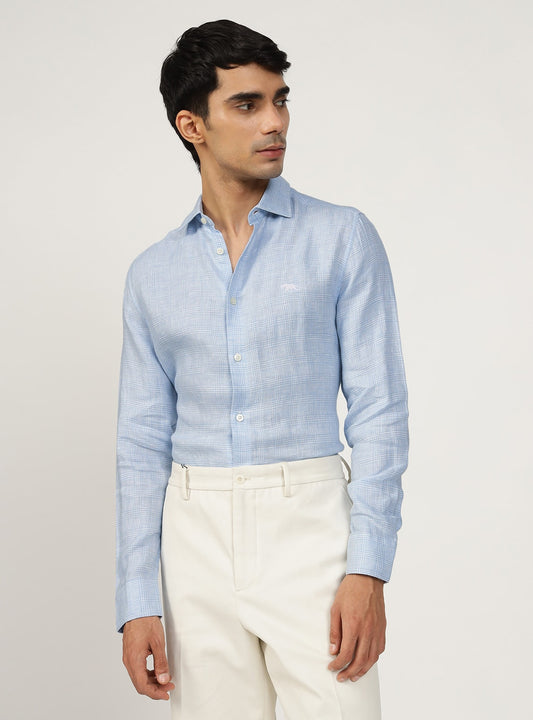 Casper Blue Linen Shirt