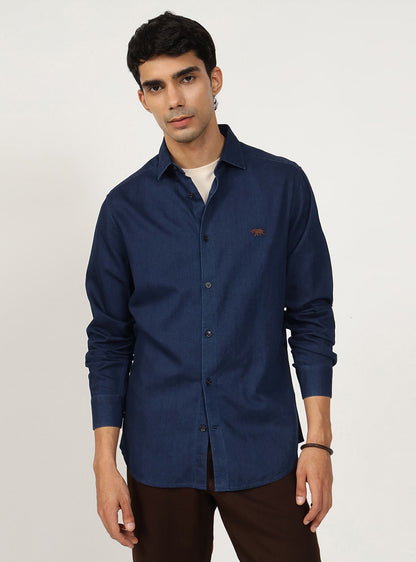 Atlantic Indigo Cotton Shirt