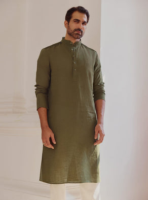 Jade Linen Kurta