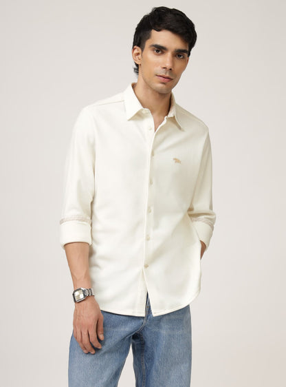 White Sun Cotton-Poly Shirt