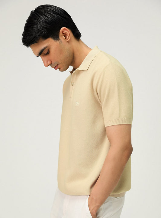 Champagne Viscose Polo