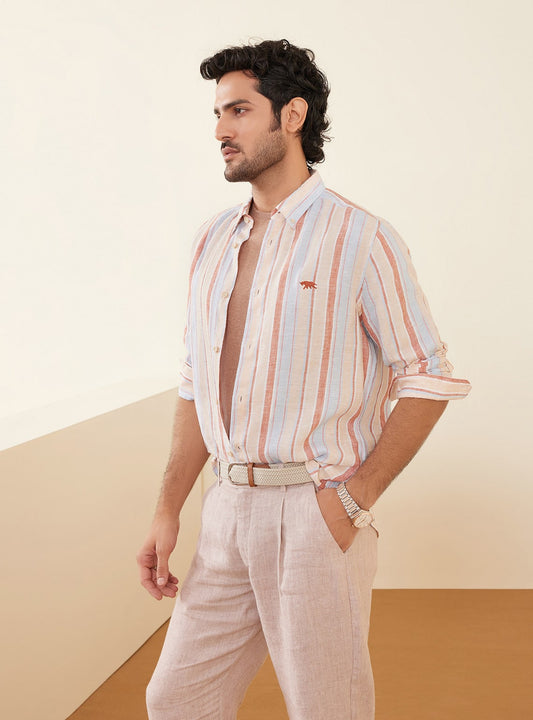 Coralbay Stripe Linen Shirt