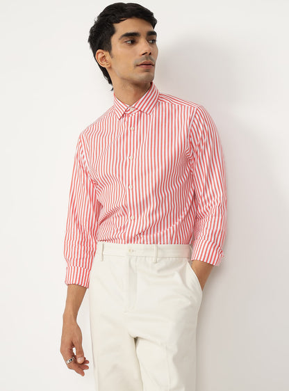 Flamingo Stripe Cotton Shirt