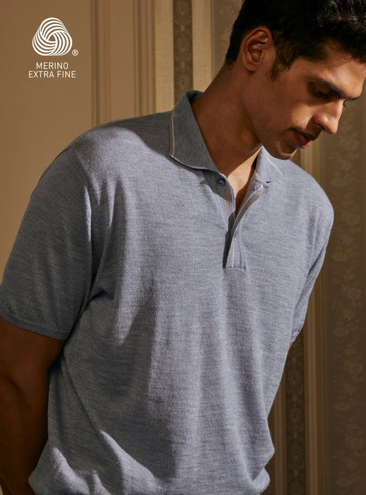 16. Titanium Merino Polo