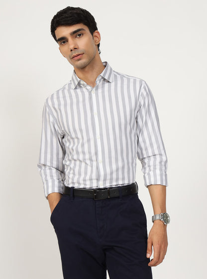 Slate Stripe Cotton Shirt