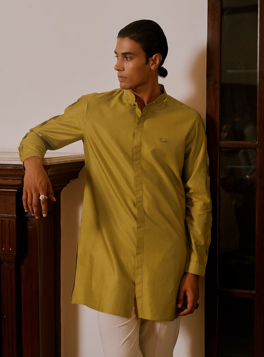 Henna Cotton-Silk Kurta