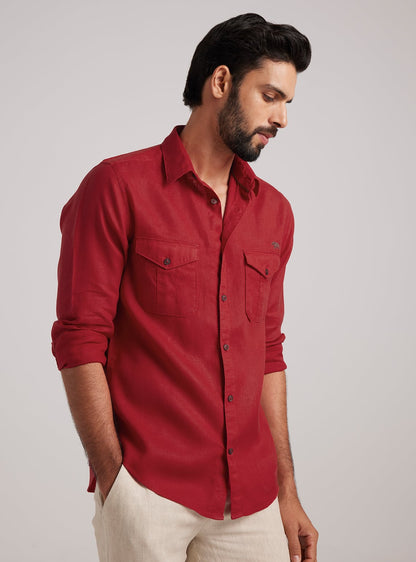 Barn Red Linen Explorer