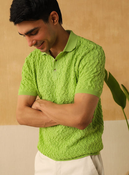 Textured Wasabi Polo