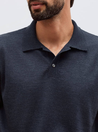 Vulcan Navy Merino Polo