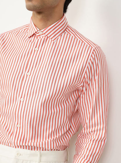 Flamingo Stripe Cotton Shirt