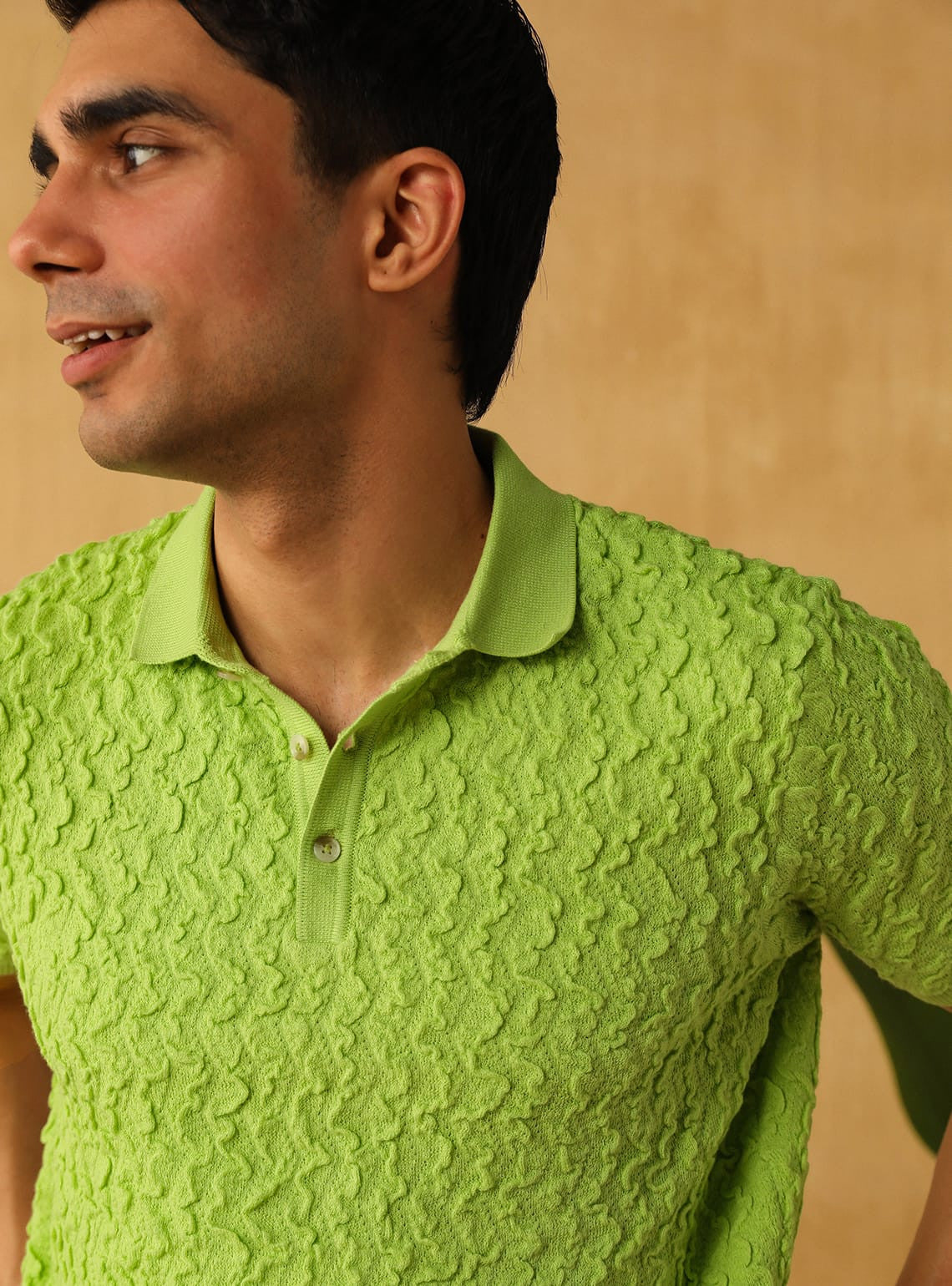 Textured Wasabi Polo