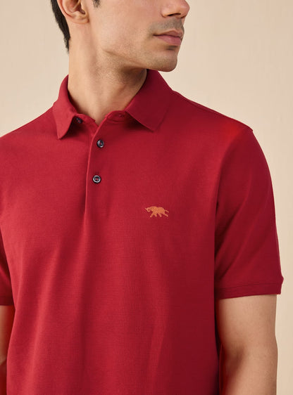 Ruby Pique Polo