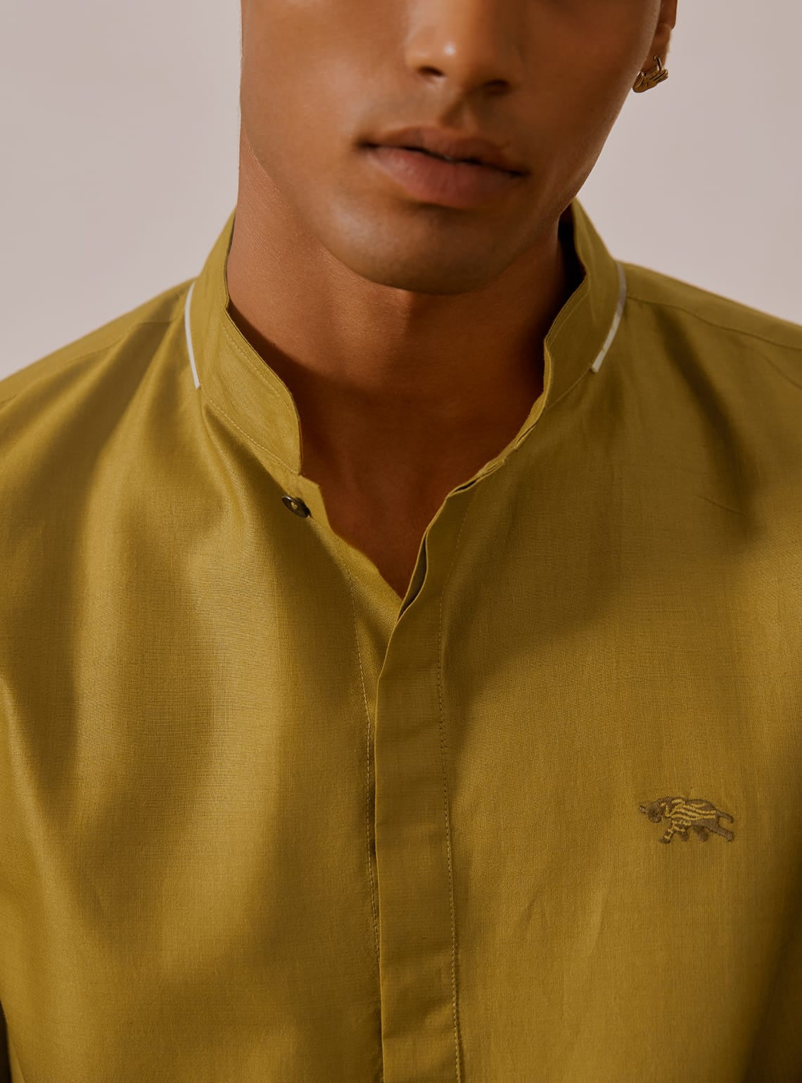 Henna Cotton-Silk Kurta