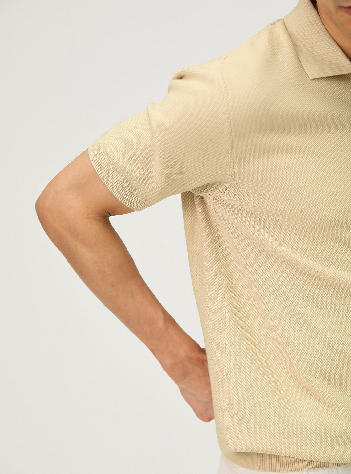 Champagne Viscose Polo