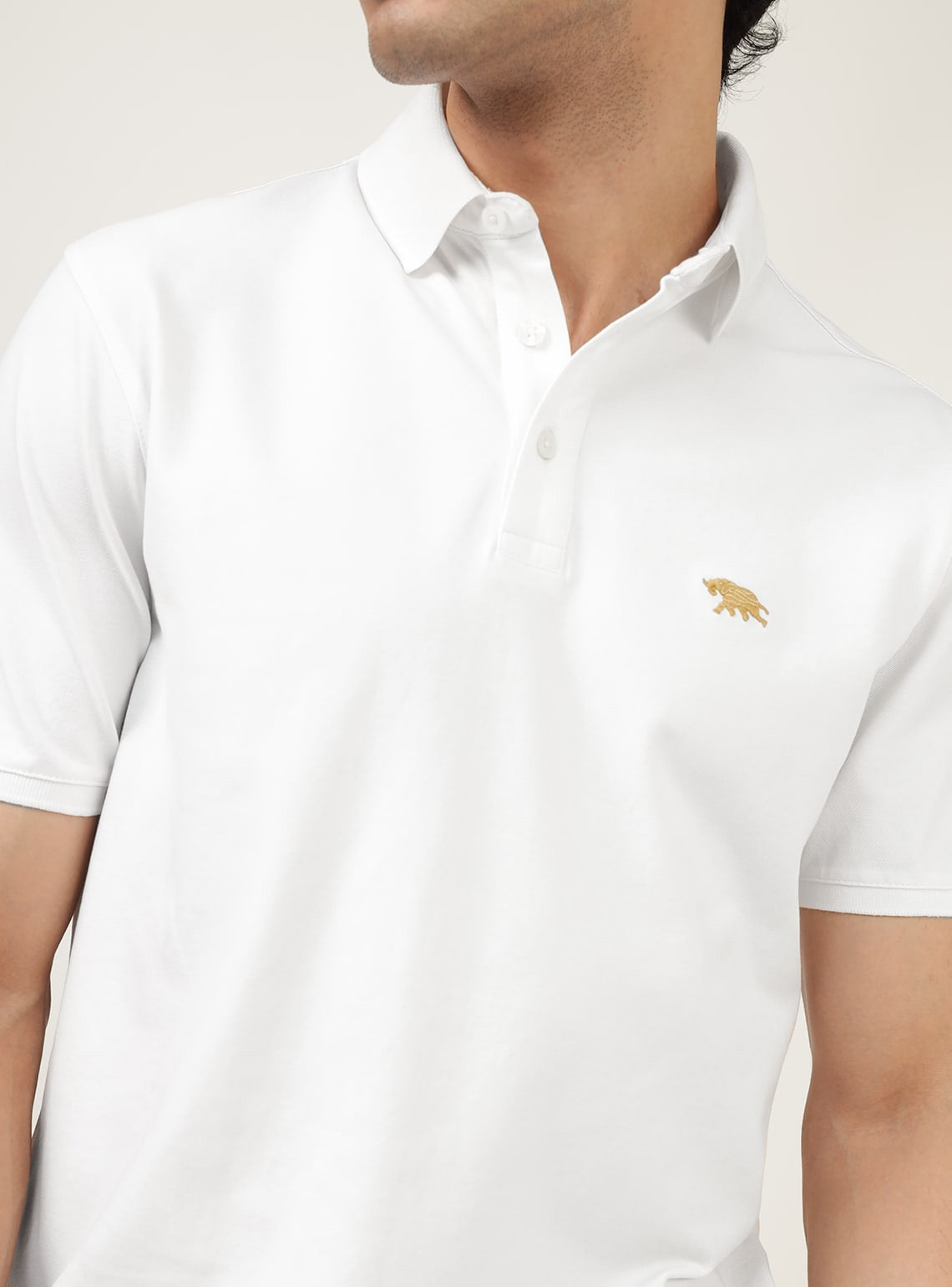 Alto White Pique Polo