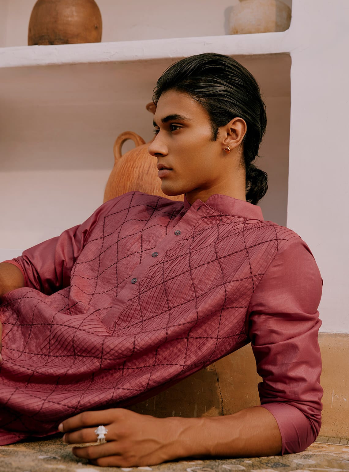 Gulaab Cotton-Silk Kurta