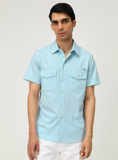 Ice Blue Shirt-Half