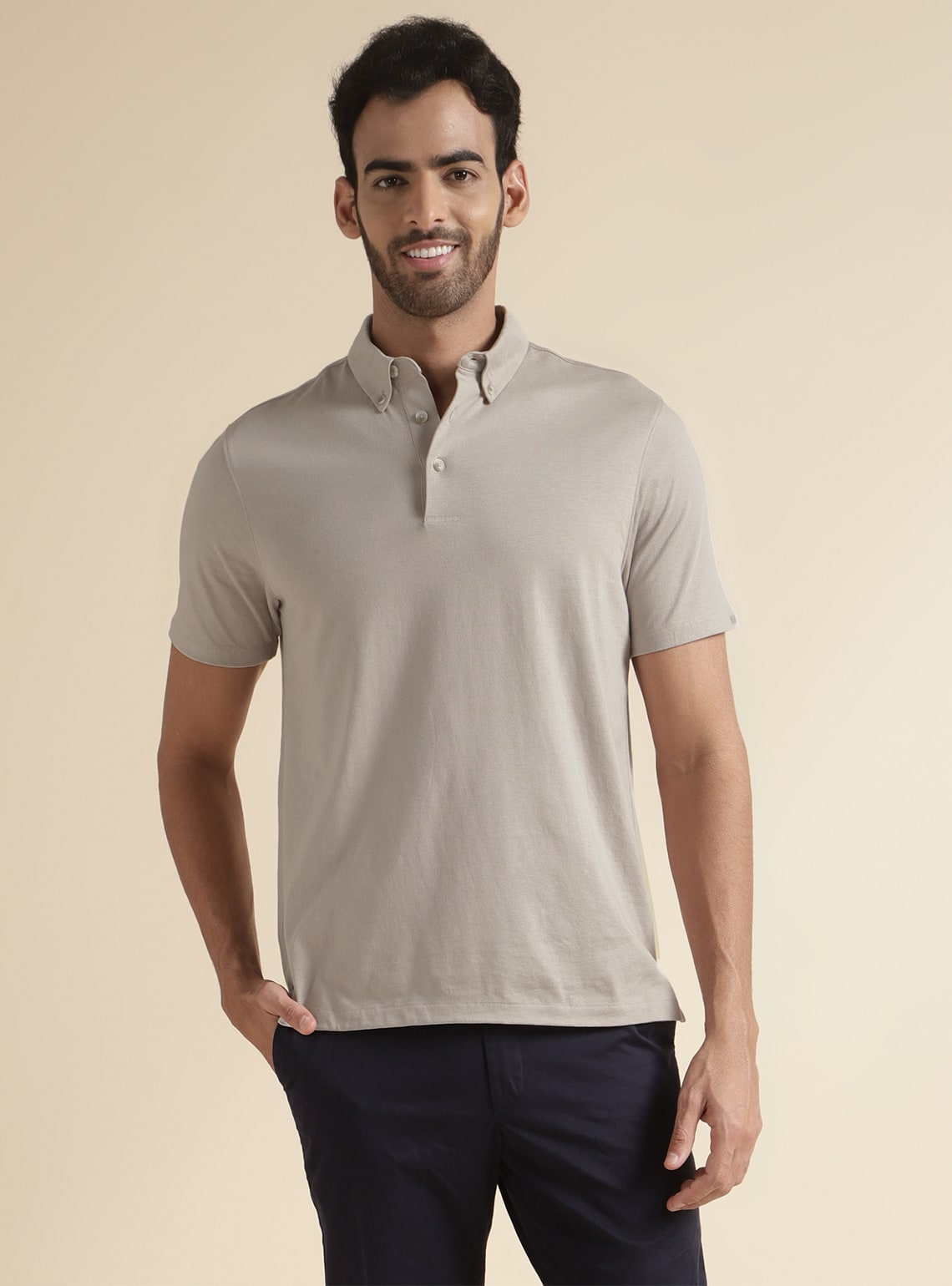 Ashbury Beige Shirt - Half