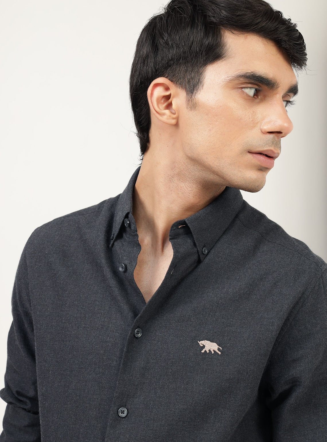 Onyx Cotton Melange Shirt