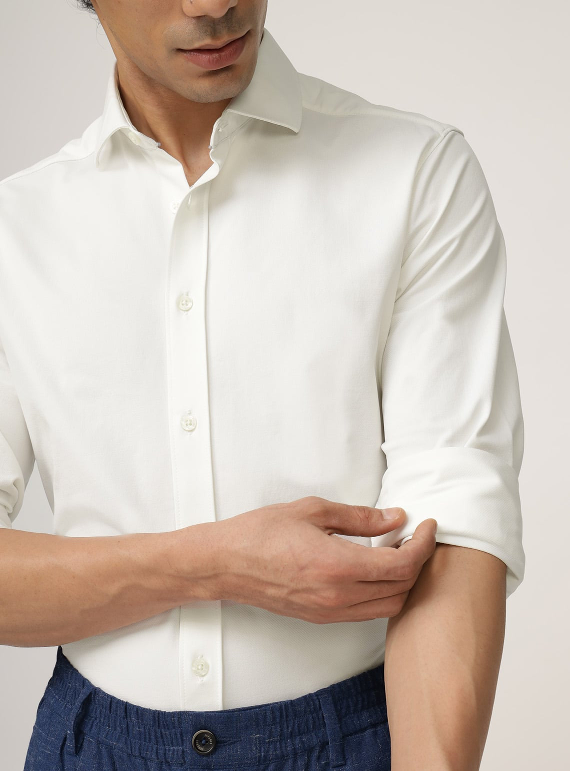 Autum White Poly Shirt