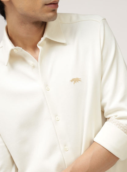 White Sun Cotton-Poly Shirt