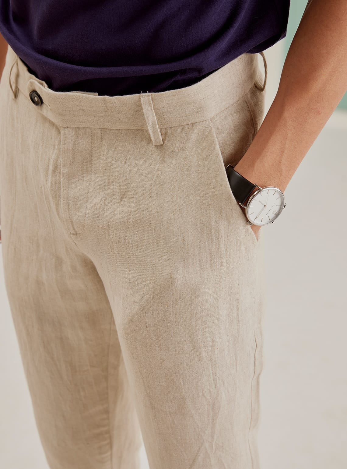 Khaki Linen Pants