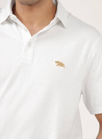 White Quill Cotton Polo