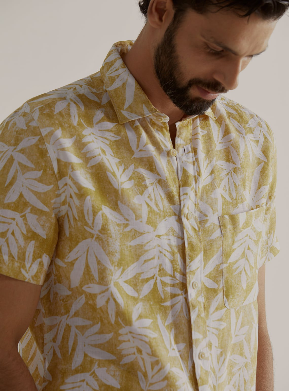 Tropical Mustard Linen