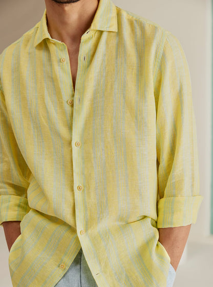 Sunflower Stripe Linen