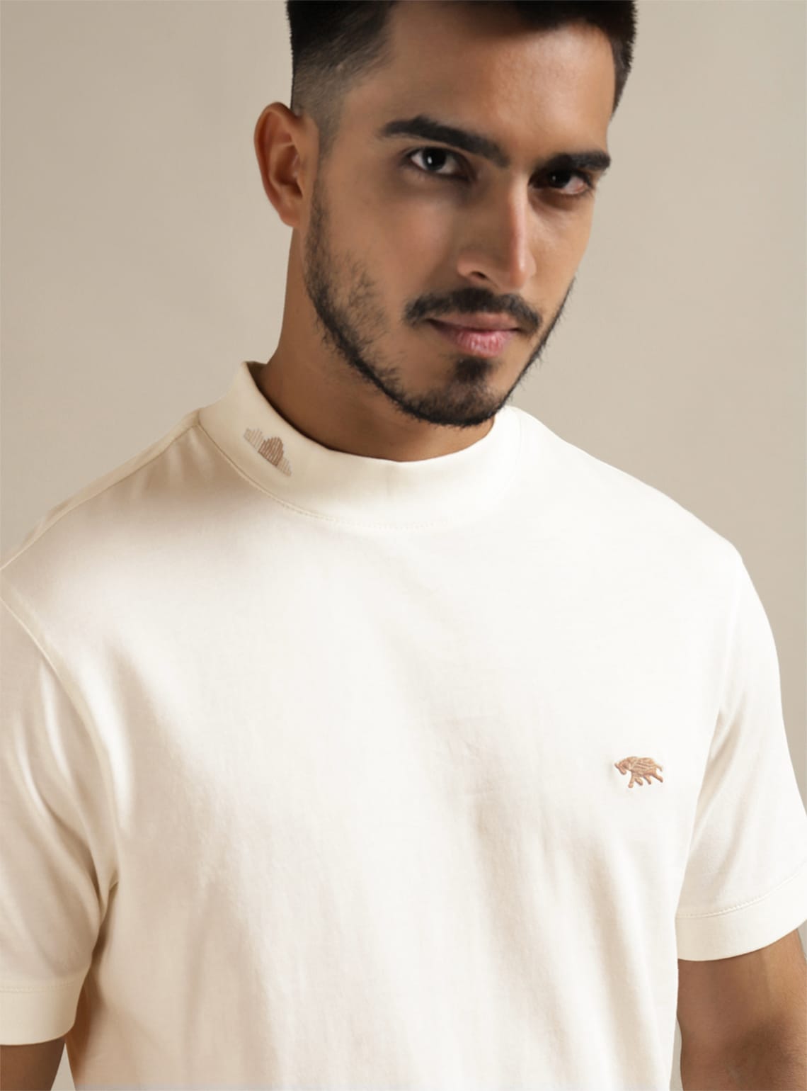 Alp White Mock Neck