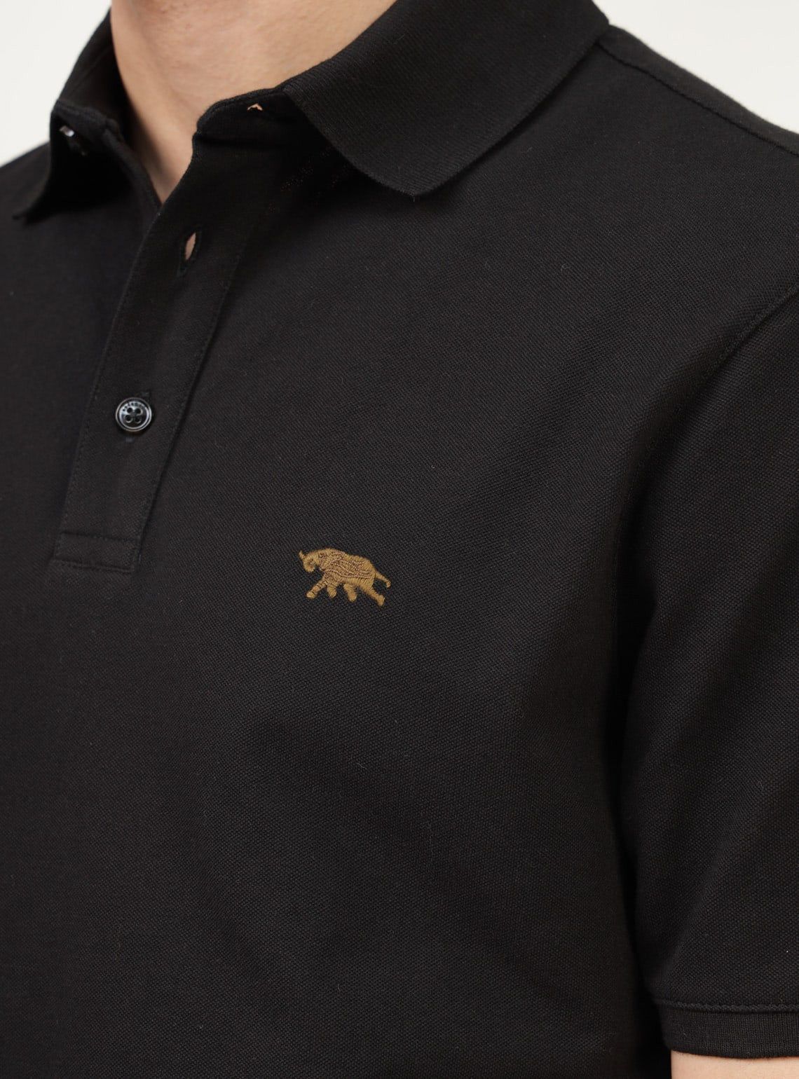 Jaguar Black Pique Polo