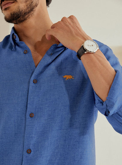 Sapphire Linen Shirt