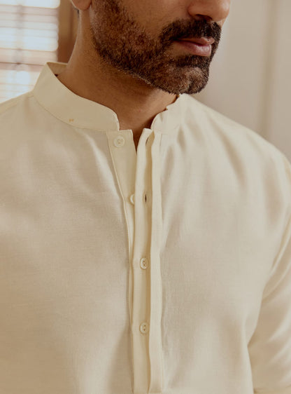 Vellai Cotton-Silk Kurta