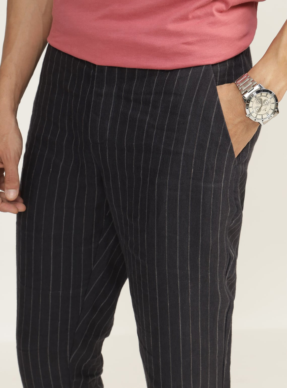 Nero Stripe Linen Pants