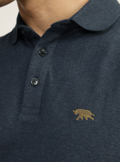 Cinder Navy Melange Polo