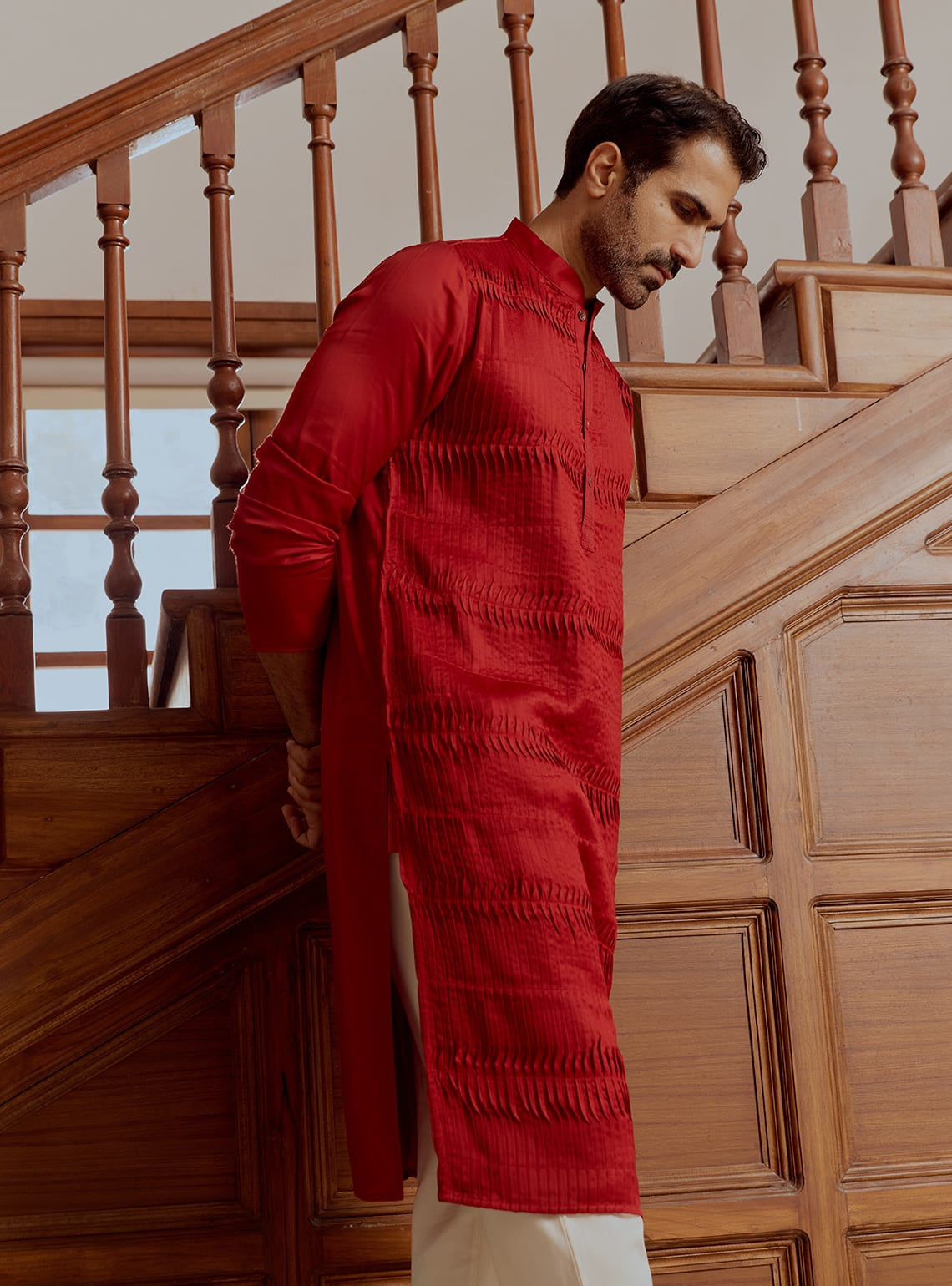 Gulaab Viscose-Cupro Kurta