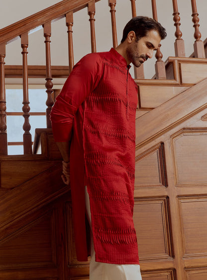 Gulaab Viscose-Cupro Kurta