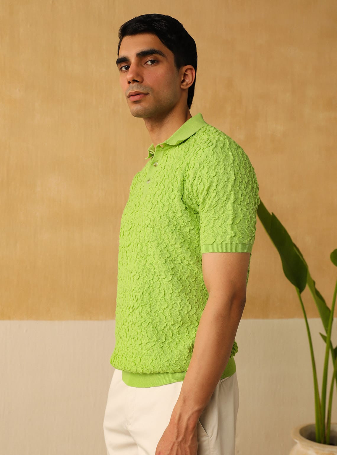 Textured Wasabi Polo