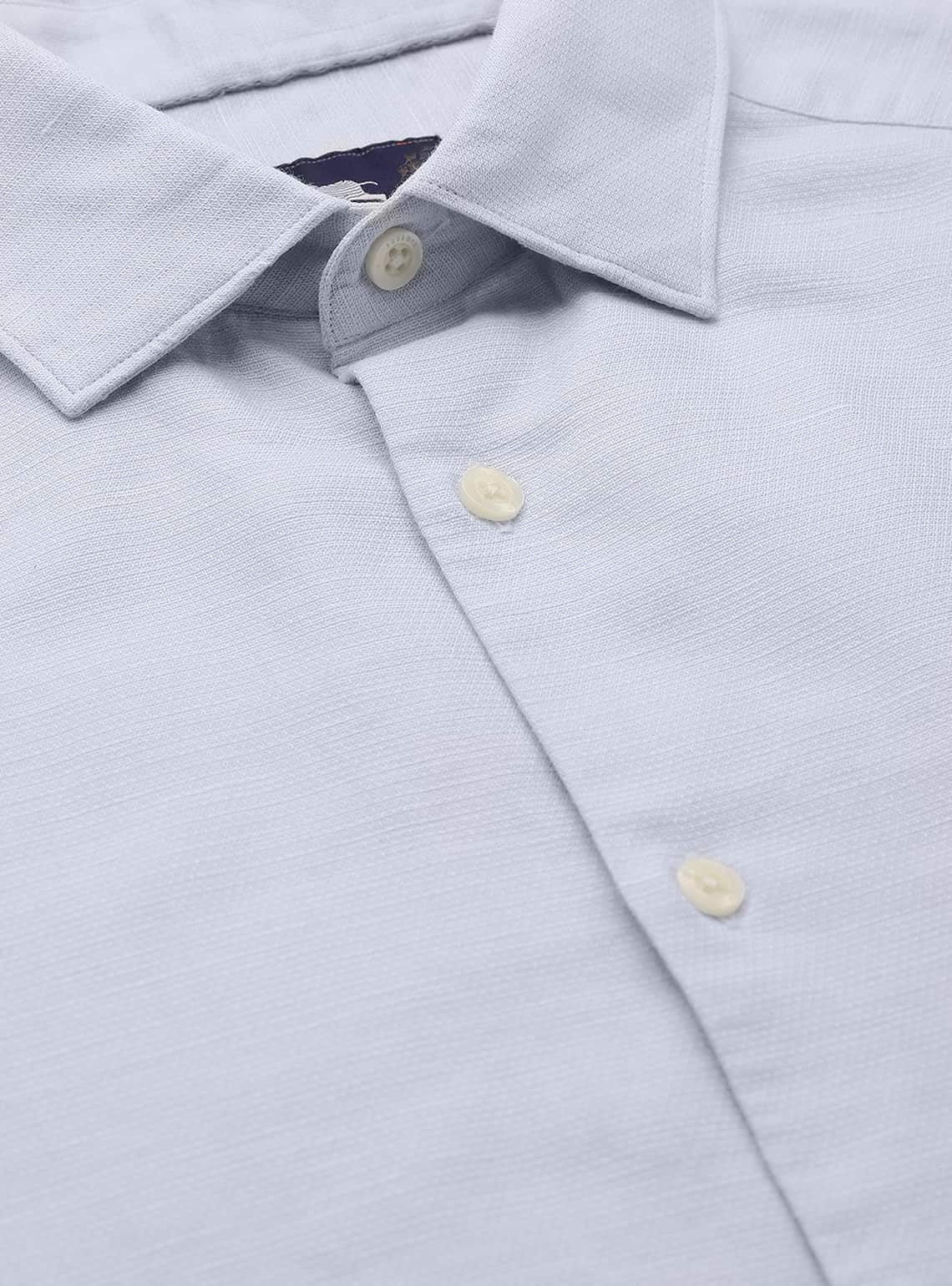 Ghost Blue Cotton Linen Shirt