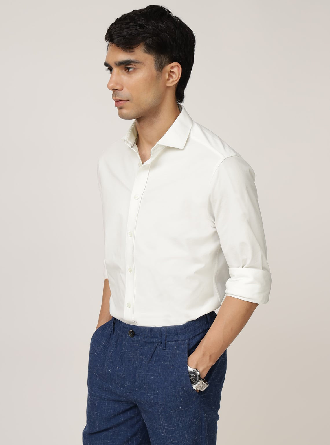 Autum White Poly Shirt